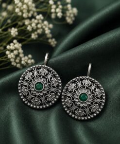 Silver Floral Bugadi Elegant Oxidized for Women - Image 5