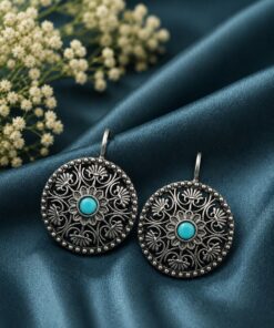 Silver Floral Bugadi Elegant Oxidized for Women - Image 6