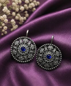 Silver Floral Bugadi Elegant Oxidized for Women - Image 3