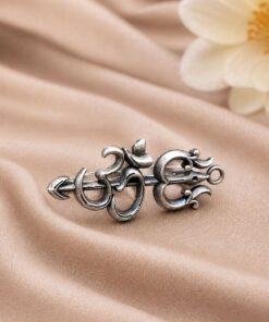 Oxidized Om Ring Adjustable Traditional Silver Ring for Women - Image 4