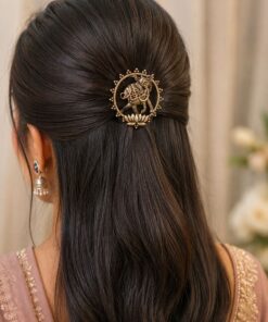 Silver Elephant Hair Accessories Traditional Oxidized Hair Pin for Stylish Look