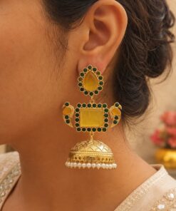 Designer Peacock Kashmiri Earring Traditional Jewelry for Weddings, Festivals & Ethnic Wear - Image 11