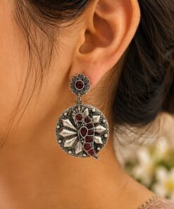 Unique Parrot Earring Traditional Oxidized Earrings for Special Occasion