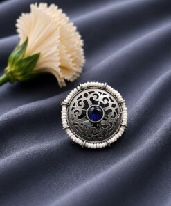 Silver Flower Ring Adjustable Floral Ring for Traditional Wear - Image 7