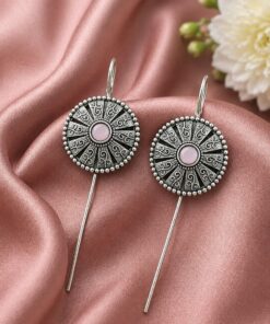 Ethnic Silver Earcuff Traditional Oxidized Silver Ear Cuff for Party Wear - Image 9