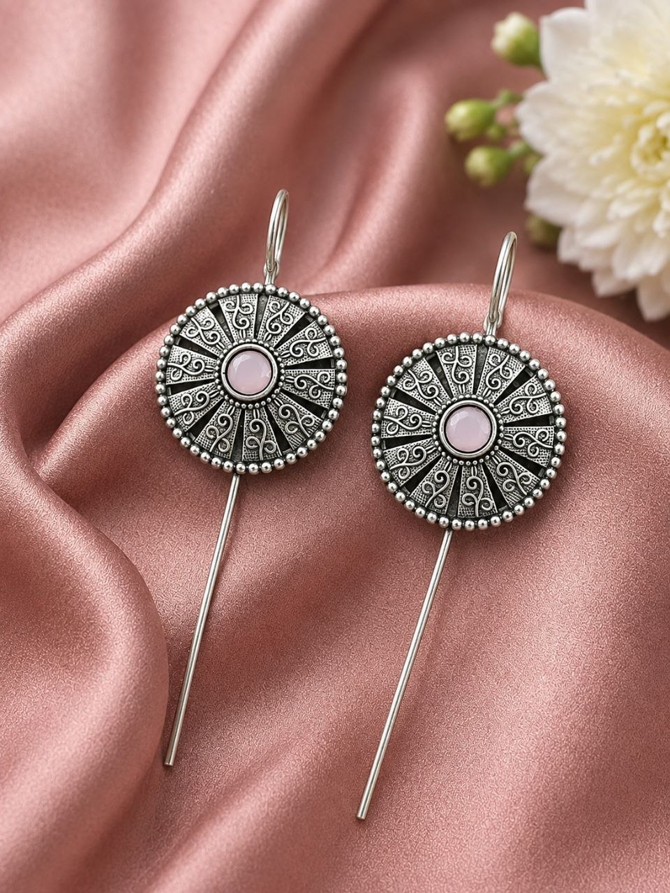 Ethnic Silver Earcuff Traditional Oxidized Silver Ear Cuff for Party Wear - Image 9