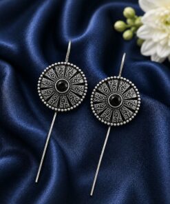 Ethnic Silver Earcuff Traditional Oxidized Silver Ear Cuff for Party Wear - Image 8