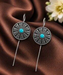 Ethnic Silver Earcuff Traditional Oxidized Silver Ear Cuff for Party Wear - Image 4