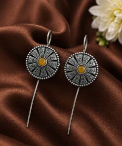 Ethnic Silver Earcuff Traditional Oxidized Silver Ear Cuff for Party Wear - Image 5