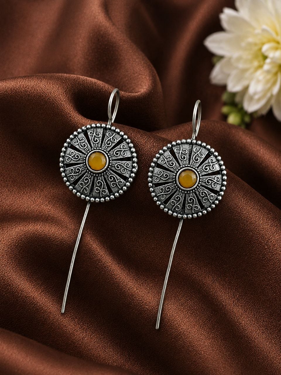 Ethnic Silver Earcuff Traditional Oxidized Silver Ear Cuff for Party Wear - Image 5