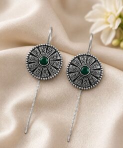 Ethnic Silver Earcuff Traditional Oxidized Silver Ear Cuff for Party Wear - Image 3