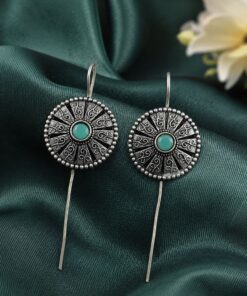 Alternative view of Ethnic Silver Earcuff Traditional Oxidized Silver Ear Cuff for Party Wear