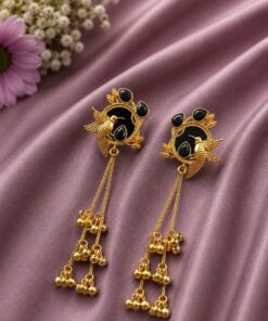 Gold Plated Parrot Kashmiri Earring Traditional Designer Earrings for Women - Image 5