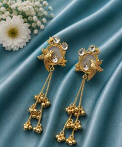 Alternative view of Gold Plated Parrot Kashmiri Earring Traditional Designer Earrings for Women