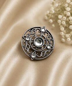 Alternative view of Vintage Adjustable Ring Elegant Antique Statement Ring for Party Look
