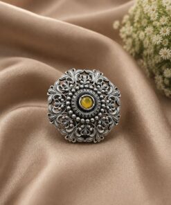 Designer Oxidised Floral Ring ? Attractive Traditional Jewelry for Elegant Everyday Styling - Image 4