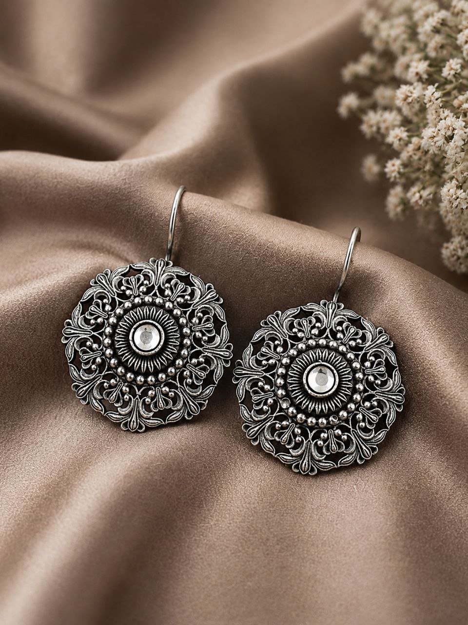 Ethnic Floral Earring ? Stunning Traditional Design for Elegant Festive Styling - Image 2