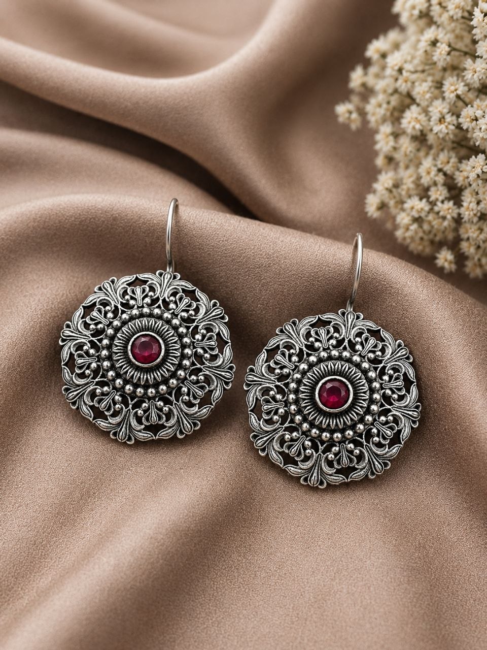 Ethnic Floral Earring ? Stunning Traditional Design for Elegant Festive Styling - Image 3