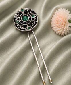 Stylish Silver Hair Accessories ? Elegant Floral Charm for Stunning Traditional Hairstyles - Image 4