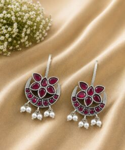 Alternative view of Exquisite Floral Half Moon Bugadi for Gorgeous Traditional Wear