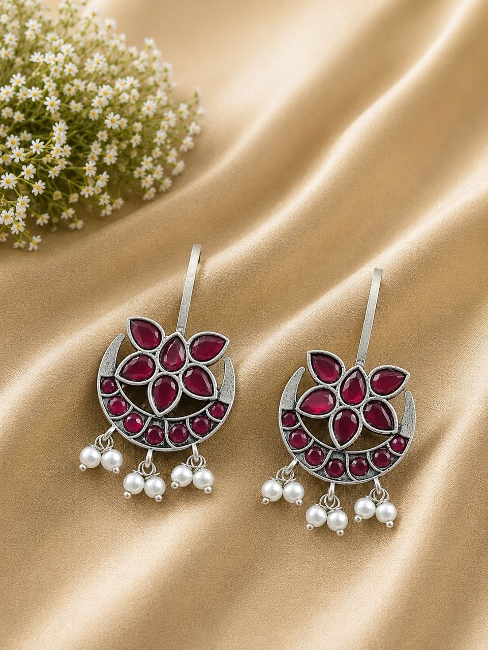 Exquisite Floral Half Moon Bugadi for Gorgeous Traditional Wear - Image 2