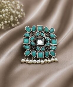Alternative view of Dazzling Geometric Stylish Ring for Elegant Modern and Fashionable Looks
