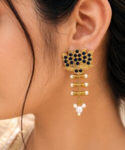 Golden Lotus Earring ? Ethnic Jewelry for Stylish Traditional Looks