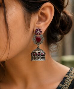 Antique Floral Jhumka ? Gorgeous Traditional Earrings for Elegant Festive Style