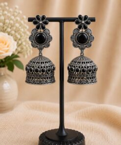 Antique Floral Jhumka ? Gorgeous Traditional Earrings for Elegant Festive Style - Image 7
