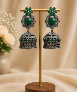 Antique Floral Jhumka ? Gorgeous Traditional Earrings for Elegant Festive Style - Image 6