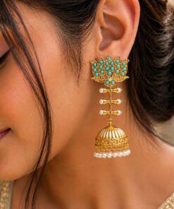 Lotus Jhumka Earring ? Stunning Traditional Jewelry for Elegant Special Occassion