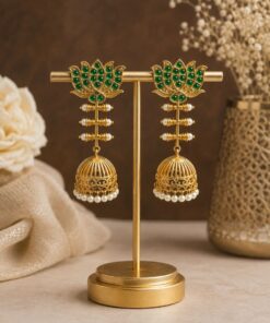 Lotus Jhumka Earring ? Stunning Traditional Jewelry for Elegant Special Occassion - Image 5