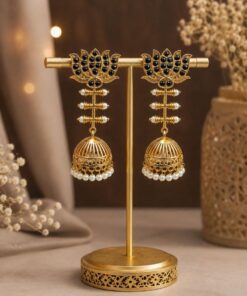 Lotus Jhumka Earring ? Stunning Traditional Jewelry for Elegant Special Occassion - Image 4