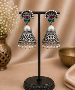 Alternative view of Leaf Jhumka Earring ? Stunning Elegant Traditional Jewelry for Women