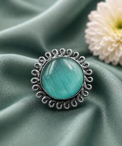 Adjustable Silver Ring ? Elegant Premium Jewelry for Monalisa Stone Work - Image 11