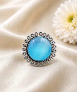 Adjustable Silver Ring ? Elegant Premium Jewelry for Monalisa Stone Work - Image 8