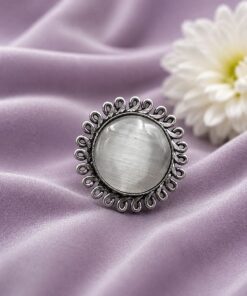 Adjustable Silver Ring ? Elegant Premium Jewelry for Monalisa Stone Work - Image 6