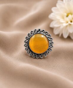Adjustable Silver Ring ? Elegant Premium Jewelry for Monalisa Stone Work - Image 5