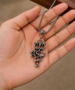 Silver Om Necklace ? Exquisite Traditional Design for Elegant and Graceful Styling - Image 3