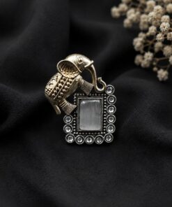 Exquisite Two Tone Elephant Ring for a Stunning and Unique Fashion Look - Image 8