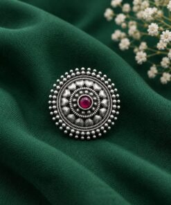 Oxidized Silver Ring for an Flower and Unique Traditional Look - Image 10