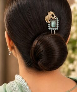 Two Tone Elephant Juda Pin ? Traditional Hair Accessory for Elegant Looks