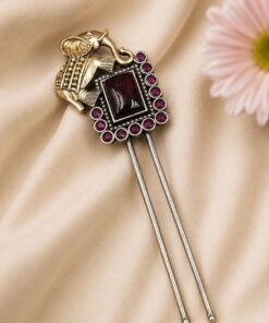 Two Tone Elephant Juda Pin ? Traditional Hair Accessory for Elegant Looks - Image 4