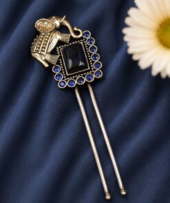 Alternative view of Two Tone Elephant Juda Pin ? Traditional Hair Accessory for Elegant Looks