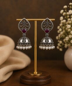 Alternative view of Antique Jhumki Earring ? Traditional Design for Festive and Wedding Looks