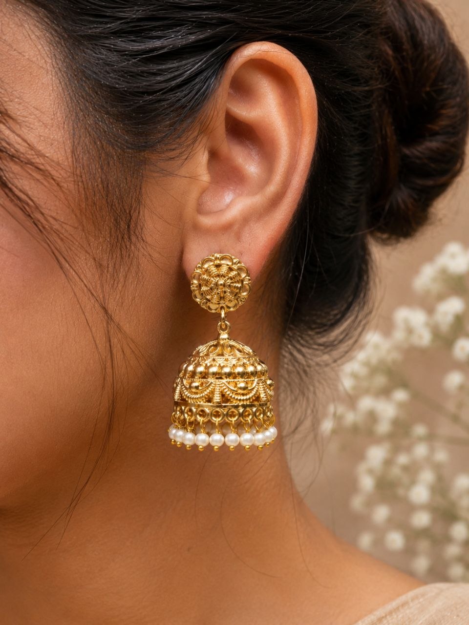 Gold Plated Jhumka Earring ? Traditional Jewelry for Elegant Looks