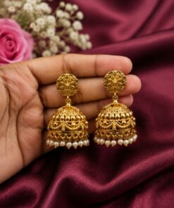 Gold Plated Jhumka Earring ? Traditional Jewelry for Elegant Looks - Image 3