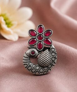 Designer Peacock Ring ? Traditional Statement Jewelry with Elegant Look - Image 7