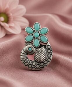 Designer Peacock Ring ? Traditional Statement Jewelry with Elegant Look - Image 4