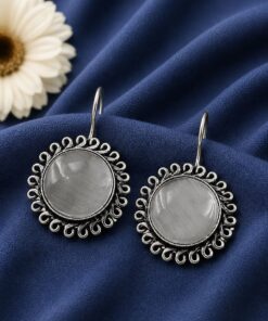Floral Round Hook Earring ? Dazzling Traditional Jewelry for Women - Image 9